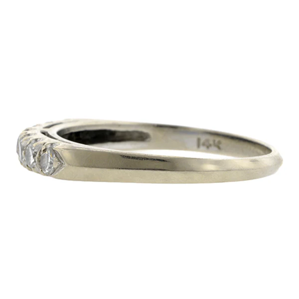 Vintage Diamond Wedding Band Ring, Size 7 - Image 4