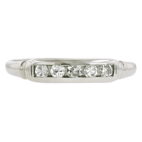 Vintage Diamond Wedding Band Ring, Size 6.25