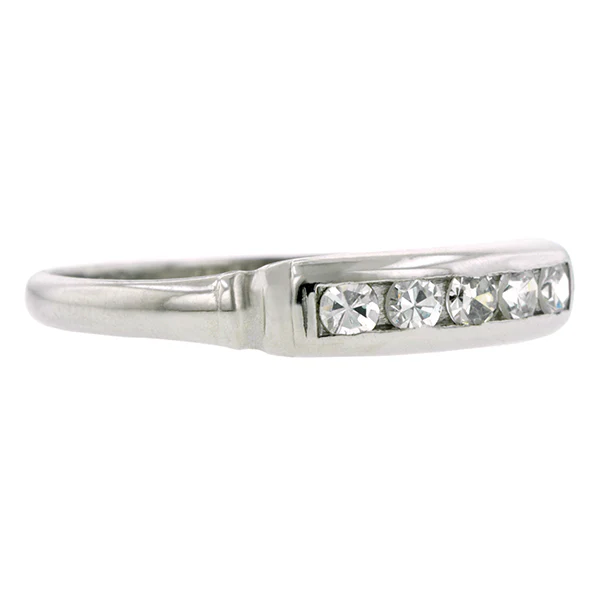 Vintage Diamond Wedding Band Ring, Size 6.25 - Image 2