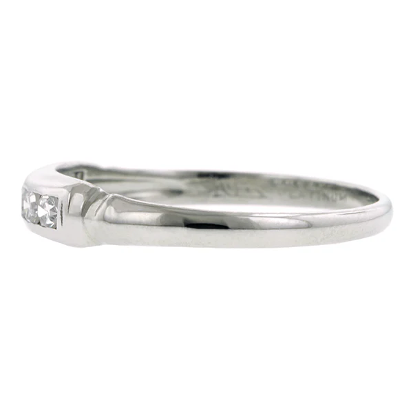 Vintage Diamond Wedding Band Ring, Size 6.25 - Image 3