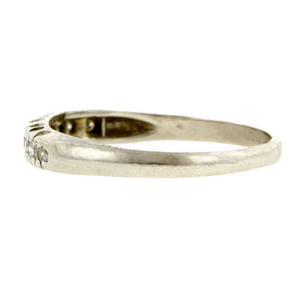 Vintage Diamond Wedding Band Ring, Size 8.5 - Image 3