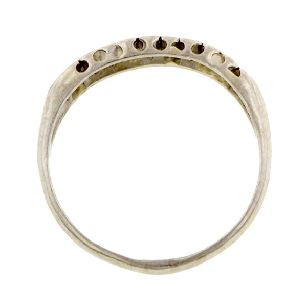 Vintage Diamond Wedding Band Ring, Size 8.5 - Image 4