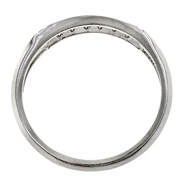 Vintage Diamond Wedding Band Ring, Size 5 1/4 - Image 4