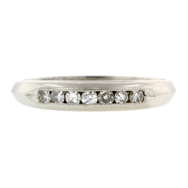 Vintage Diamond Wedding Band Ring, Size 5.75