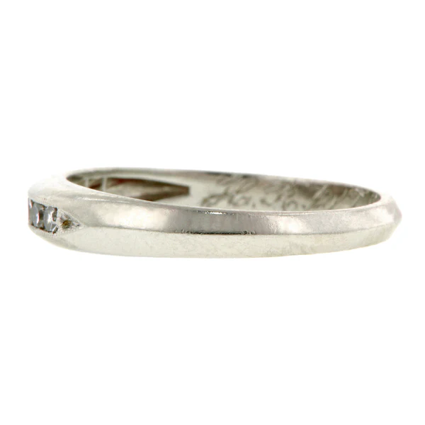 Vintage Diamond Wedding Band Ring, Size 5.75 - Image 3