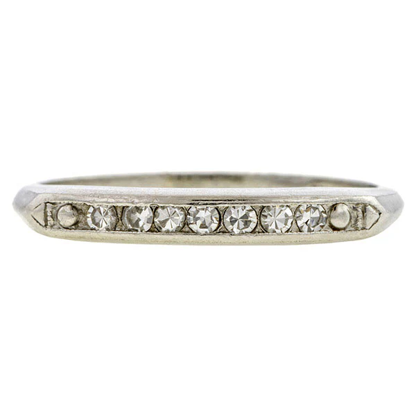 Vintage Diamond Wedding Band Ring, Size 5.5