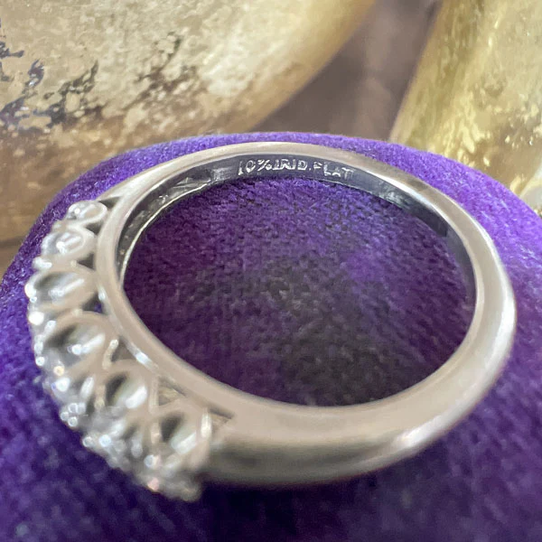 Vintage Diamond Wedding Band Ring, Size 4.5 - Image 5