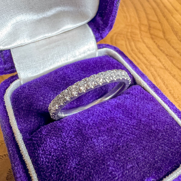 Vintage Diamond Wedding Band Ring, Size 5 1/4