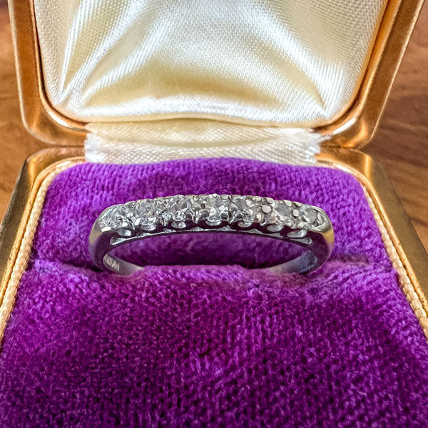 Vintage Diamond Wedding Band Ring, Size 7 - Image 2