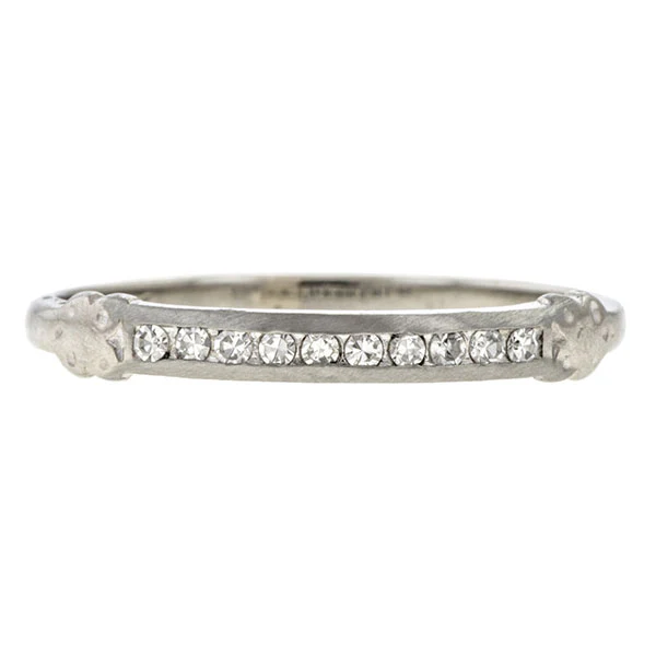 Vintage Diamond Wedding Band Ring, Size 7 1/4