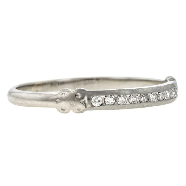 Vintage Diamond Wedding Band Ring, Size 7 1/4 - Image 2
