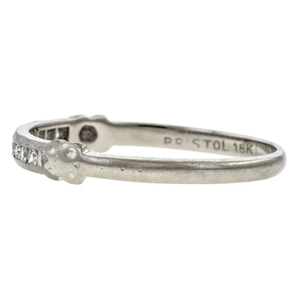 Vintage Diamond Wedding Band Ring, Size 7 1/4 - Image 3