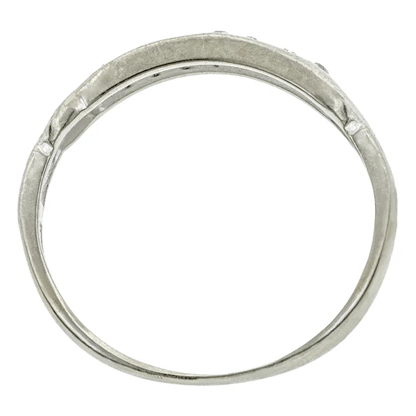 Vintage Diamond Wedding Band Ring, Size 4.5 - Image 4