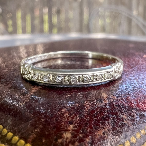 Vintage Diamond Wedding Band, Size 8