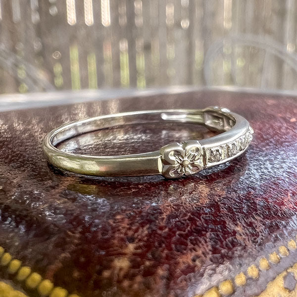 Vintage Diamond Wedding Band, Size 8 - Image 3