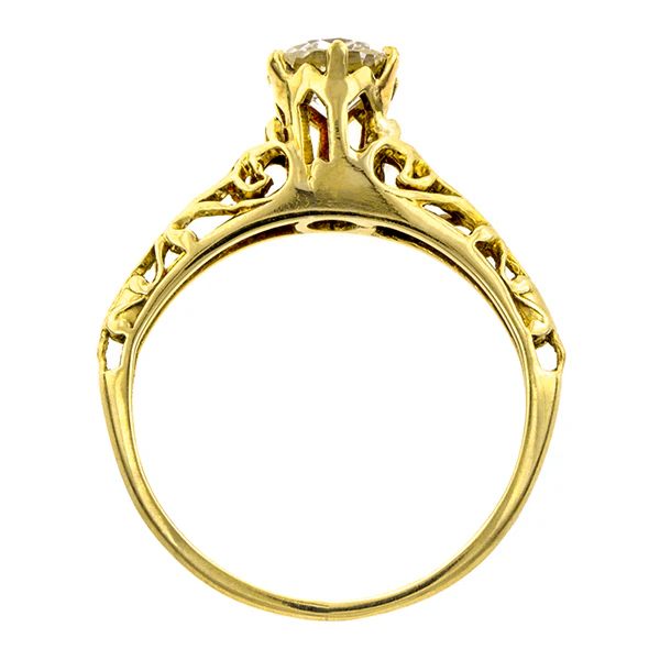 Vintage Solitaire Engagement Ring, Circular 0.50ct - Image 4