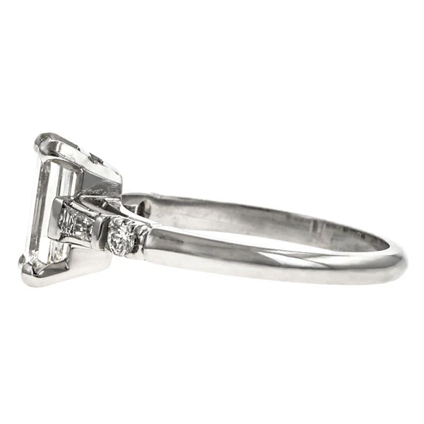Vintage Engagement Ring, Emerald Cut 1.11ct. - Image 3