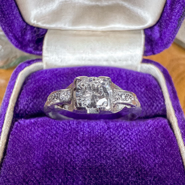 Vintage Engagement Ring, Old Euro 0.45ct