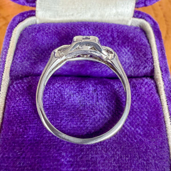 Vintage Engagement Ring, Old Euro 0.45ct - Image 4