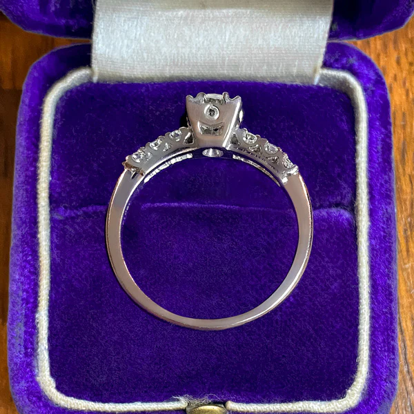 Vintage Engagement Ring, Old Euro 0.55ct. - Image 5