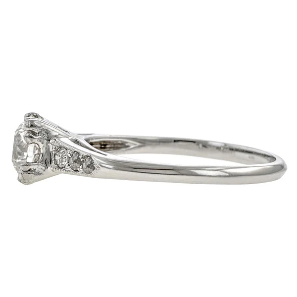 Vintage Engagement Ring, Old Euro 0.84ct. - Image 4