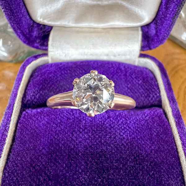 Vintage Diamond Engagement Ring, Old Euro 1.09ct.