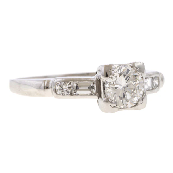 Vintage Engagement Ring, RBC 0.50ct. - Image 2