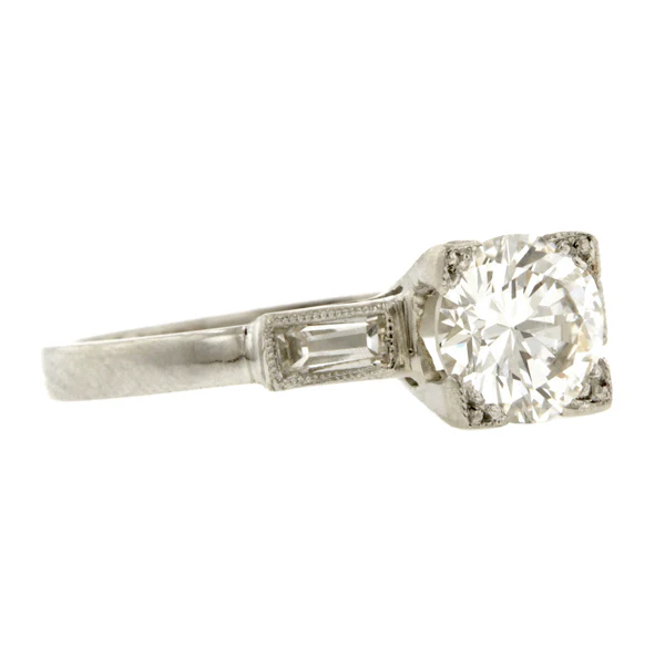 Vintage Engagement Ring, RBC 0.96ct - Image 3