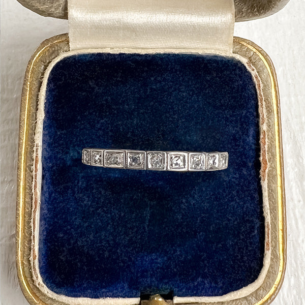 Vintage Diamond Wedding Eternity Band, Size 6 3/4
