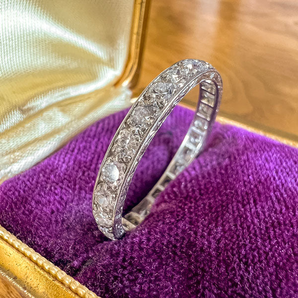 Vintage Eternity Wedding Band Ring, Size 8 1/4 - Image 4