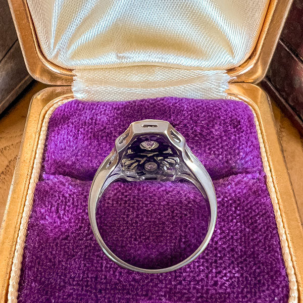 Vintage Filigree Diamond Dinner Ring - Image 3