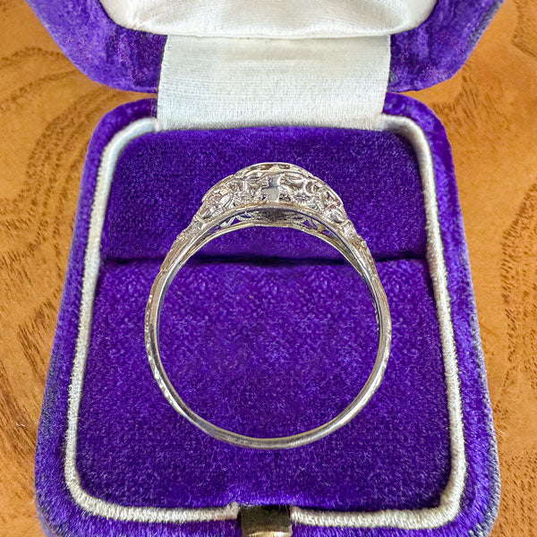 Vintage Filigree Diamond Ring, Old Euro 0.20ct. - Image 4