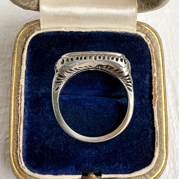 Vintage Filigree Diamond Three Stone Engagement Ring, TRB 0.15ct. - Image 5