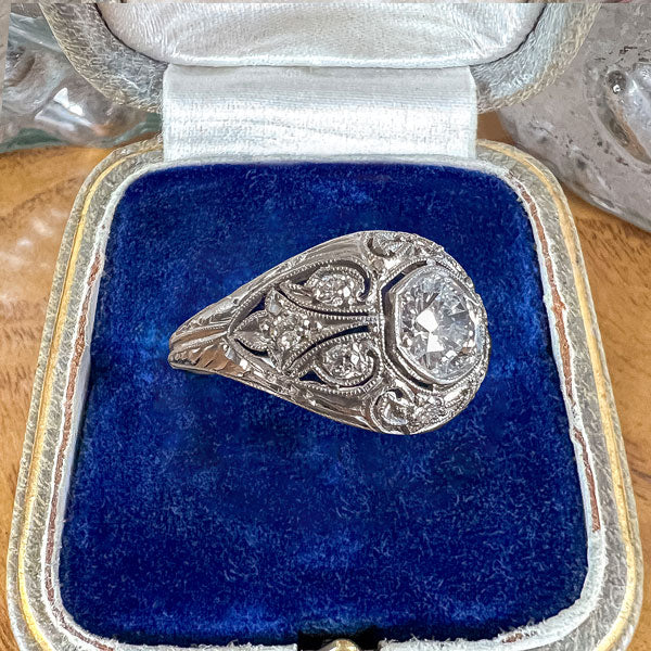 Vintage Filigree Engagement Ring, RBC 0.65ct - Image 3