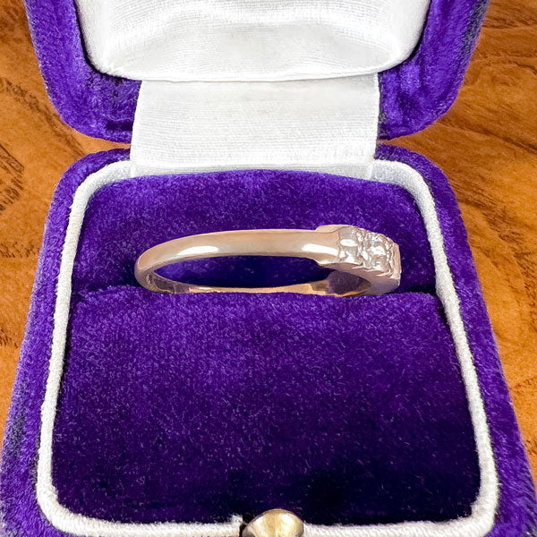 Vintage Floral Patterned Wedding Band Ring, Size 6 1/2 - Image 3