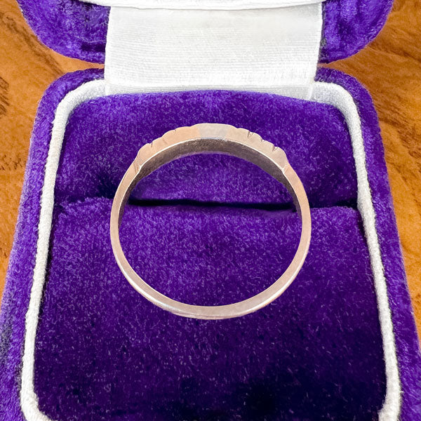 Vintage Floral Patterned Wedding Band Ring, Size 6 1/2 - Image 4