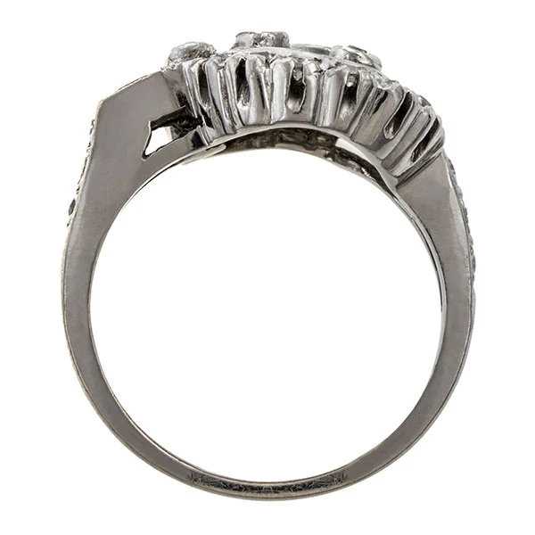 Vintage Foliate Motif Diamond Ring - Image 3
