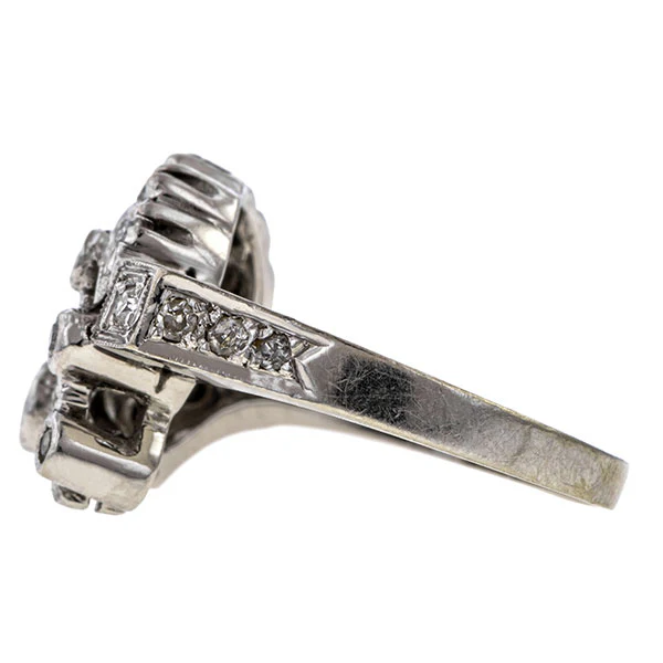 Vintage Foliate Motif Diamond Ring - Image 5