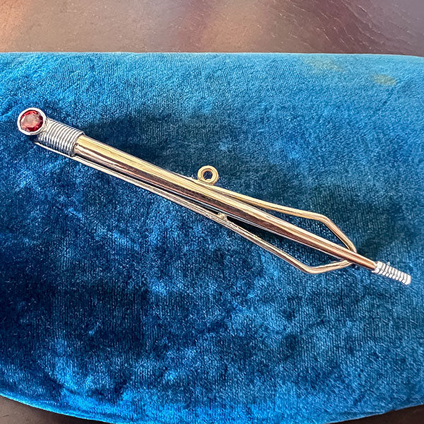 Vintage Garnet Hair Barrette