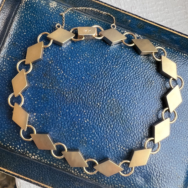 Vintage Geometric Link Bracelet - Image 3