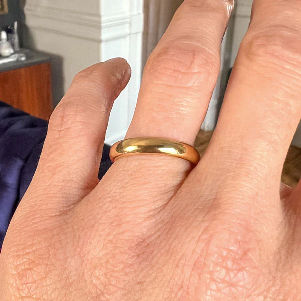 Vintage Wedding Band Ring, 1915, Size 7