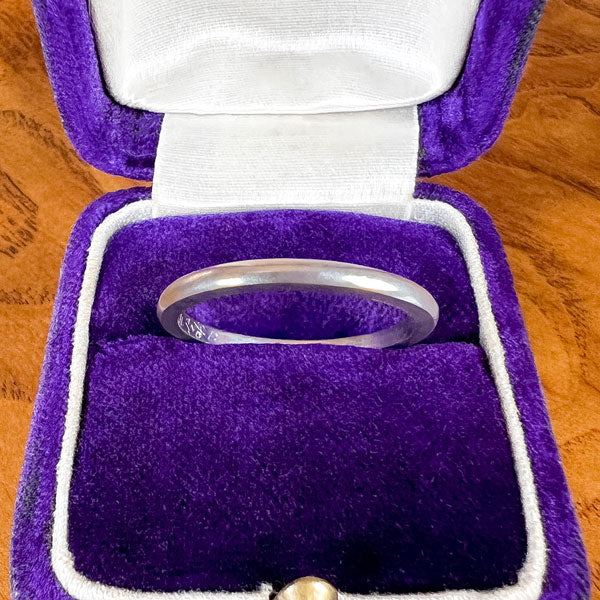 Vintage Half Round Wedding Band Ring, Size 7 1/4