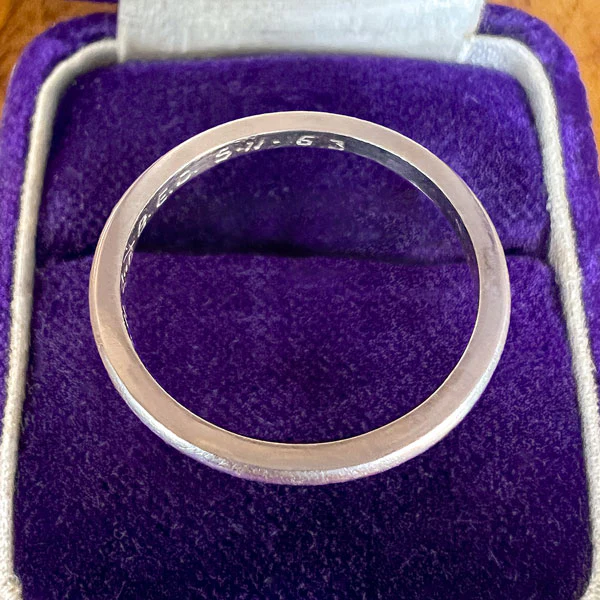 Vintage Half Round Wedding Band Ring, Size 7 1/4 - Image 3