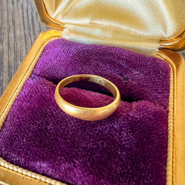 Vintage Half Round Wedding Band, Size 1 1/2 - Image 2
