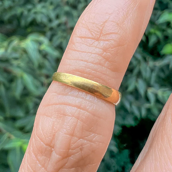 Vintage Half Round Wedding Band, Size 1 1/2 - Image 3