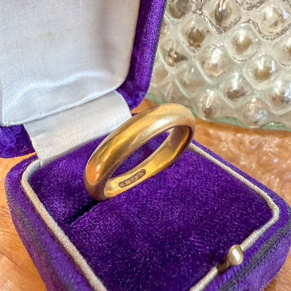 Vintage Half Round Wedding Band, Size 8 1/2 - Image 3
