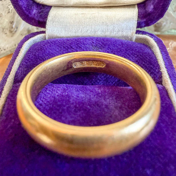 Vintage Half Round Wedding Band, Size 8 1/2 - Image 4