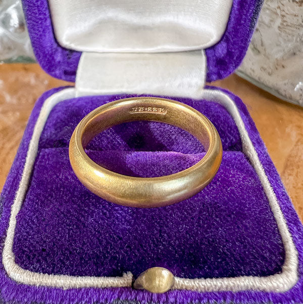 Vintage Half Round Wedding Band, Size 10 3/4 - Image 3