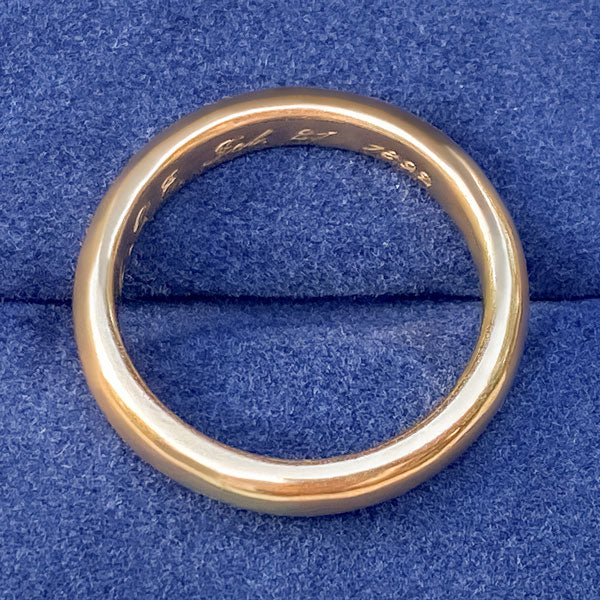 Antique Victorian Half Round Wedding Band Ring, Size 8.5 - Image 3