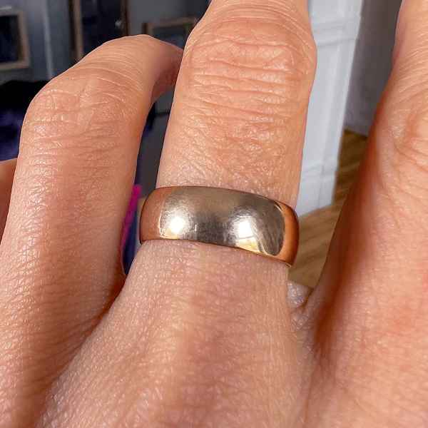 Vintage Half Round Wedding Band, Size 7 3/4 - Image 2